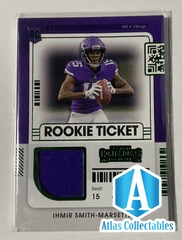 2021 CONTENDERS FOOTBALL IHMIR SMITH-MARSETTE GREEN ROOKIE TICKET PATCH RTS-ISM